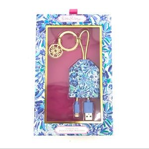 Lilly Pulitzer Blue Multi High Maintenance Charging Tag